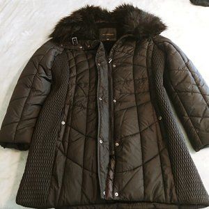 Women's Weatherproof Shaped Parka with Side Stretch - Black - Size Small